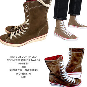 RARE VTG. DISCONTINUED CONVERSE Hi-Ness XHI Brown Trainer SNEAKER SZ. 10